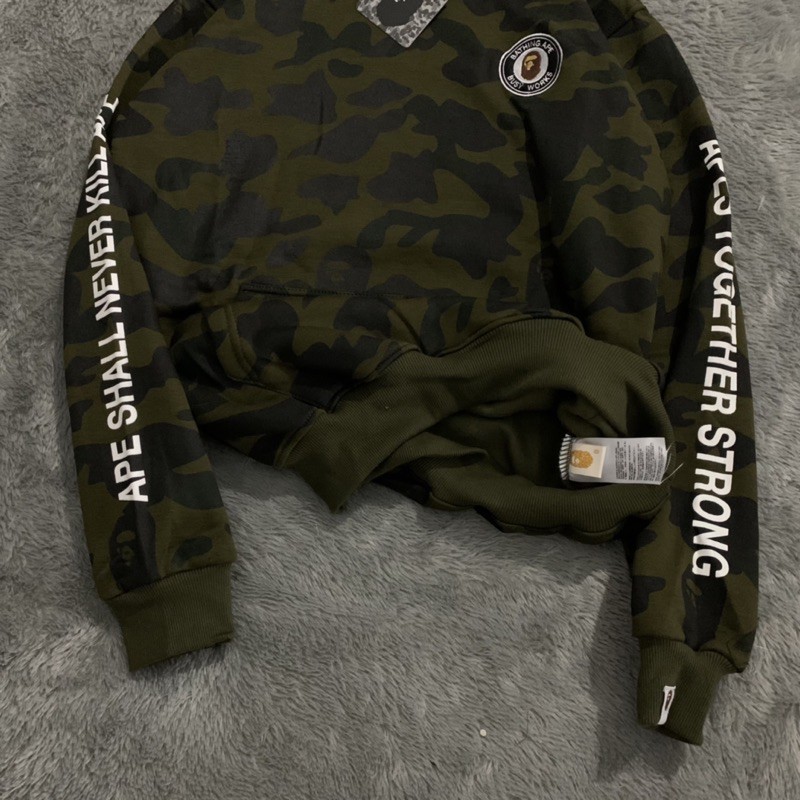 Sweater Hoodie Bape Bathing Ape Strong Together Camo Fulltag &amp; Lebel