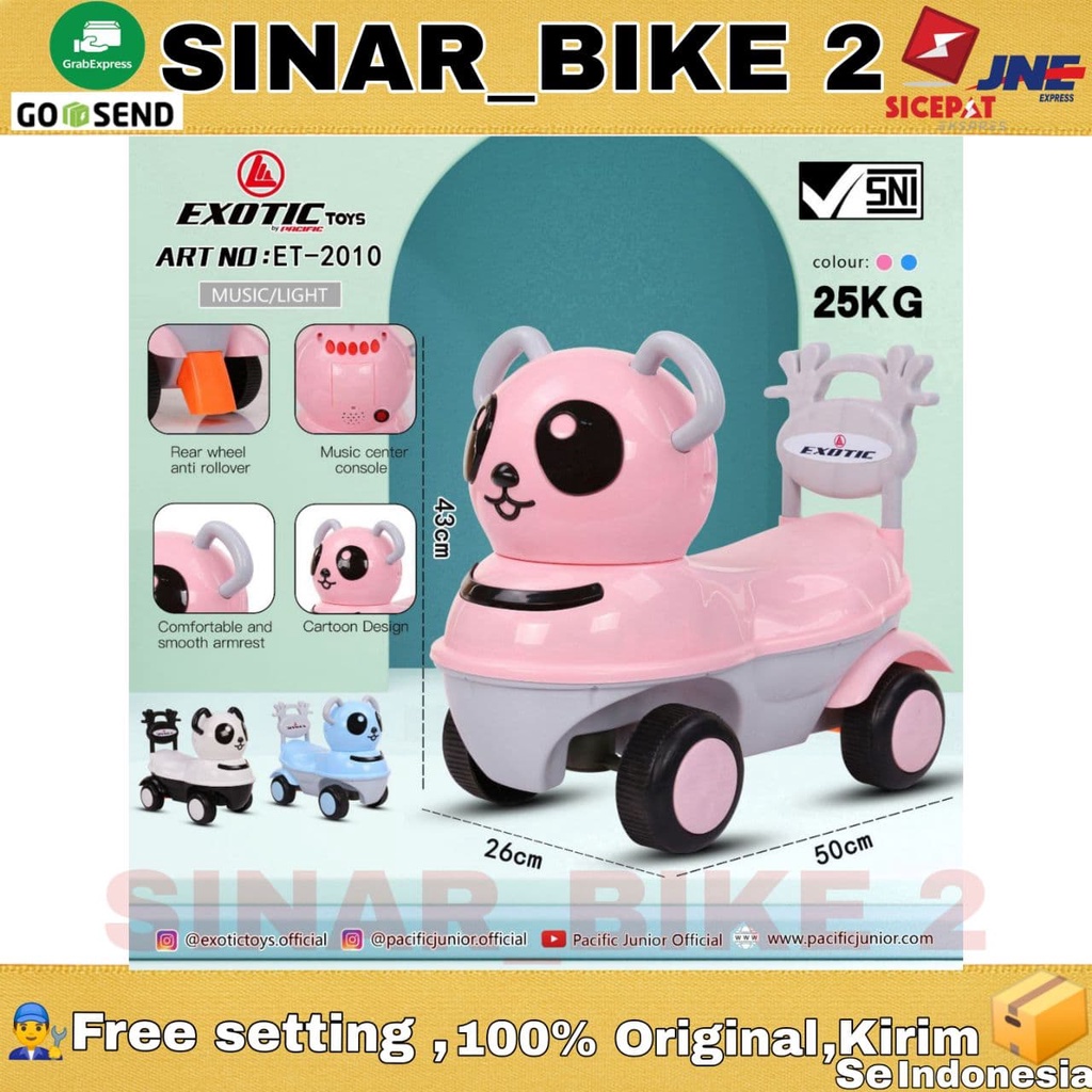 Mobilan Dorongan Exotic ET-2010 Ride On Toys Karakter Panda