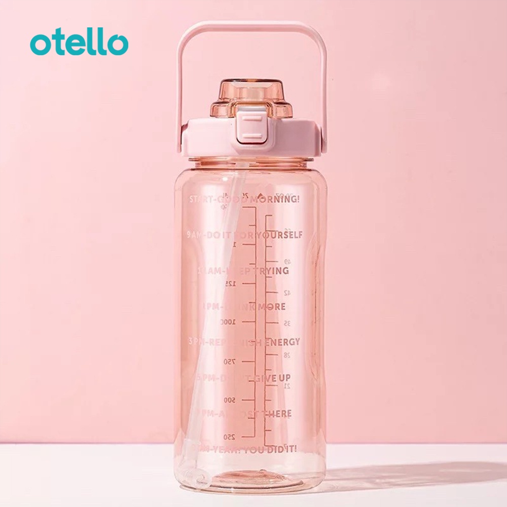 Titan Botol Minum 2 Liter Otello Bottle Air Minum Motivasi 2L Premium 2 Litre Transparan