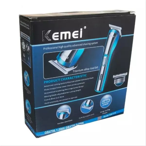 Kemei Professional Trimmer KM-418 Mesin Cukur Kumis Jenggot Cas