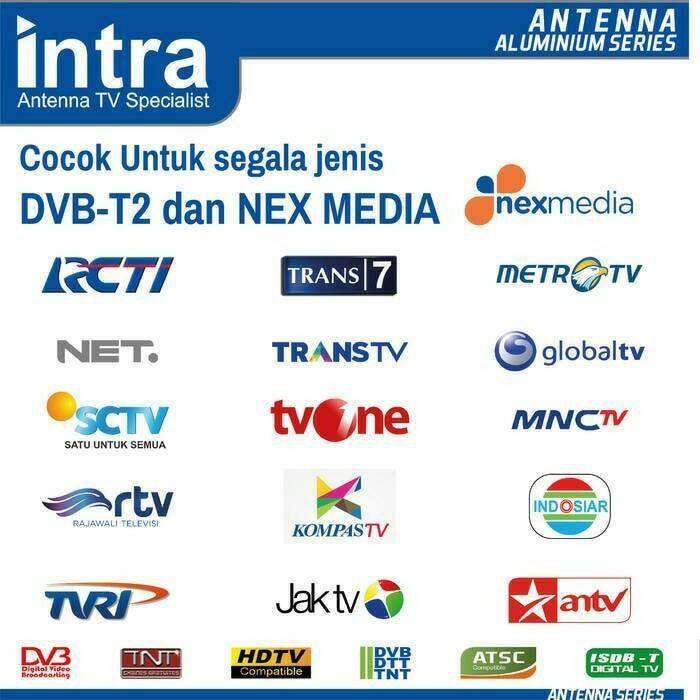 Antena Intra Outdoor INT-003 INT 005 003 005 bisa untuk DVB T2 STB Set Top Box Digitsl TV Receiver Free Kabel Anttena Panjang Termurah