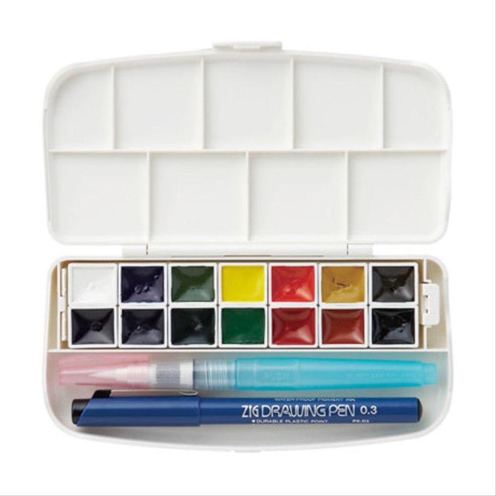 

Kuretake Zig Transparent Watercolor set 14 warna Terlaris