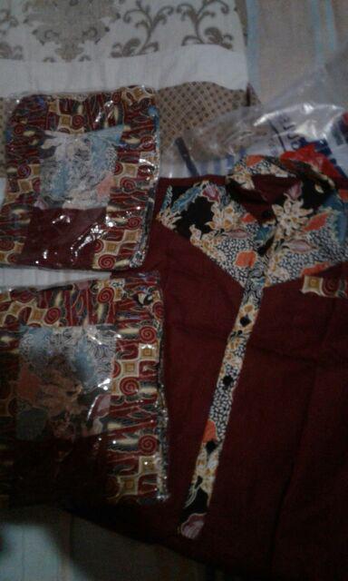 Qnunbatik Batik Keluarga Gamis Muslim Wanita Sedona Parang