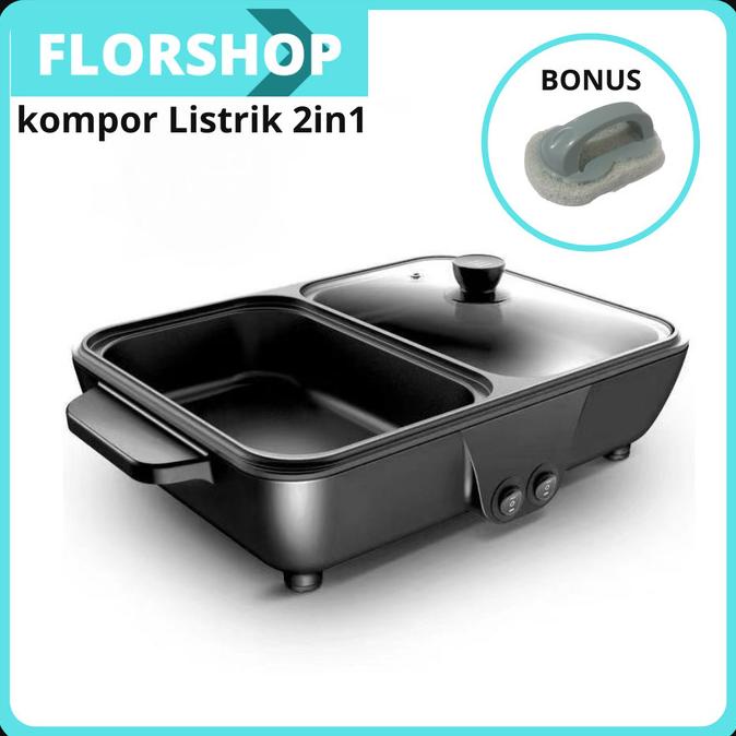 Kompor listrik/ Kompor Listrik 2in1 Elektrik Portable Hotpot Mini Steamboat | KOMPOR LISTRIK