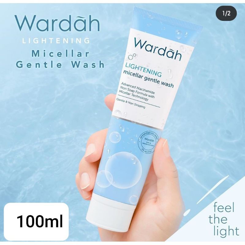 Wardah Lightening Micellar Gentle Wash 50ml &amp; 100ml