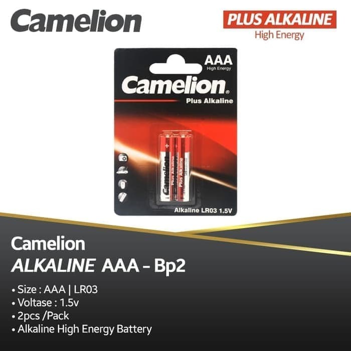 Baterai Battery Batre Batere Camelion A3 AAA Plus Alkaline 1.5V LR6-BP2