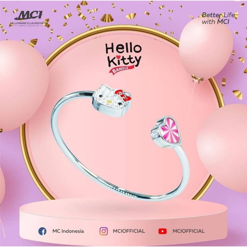 GELANG KESEHATAN/HELLO KITTY/ORIGINAL/DISTRIBUTOR RESMI MCI/KALUNG KESEHATAN