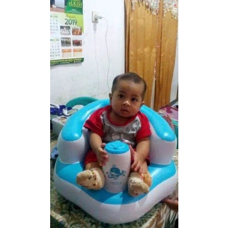 Kursi Bayi Belajar Duduk Kursi Pompa Bayi Belajar Duduk Sofa Tiup Lipat  Polos kombinasi