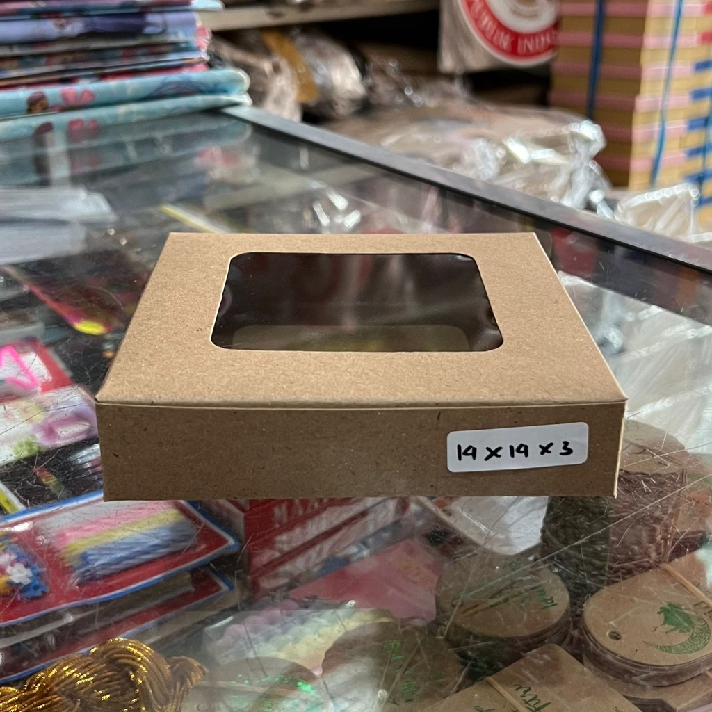 

Box Kraft Mika BM14143 / Kotak Kue, Packaging Dimsum, Snack box