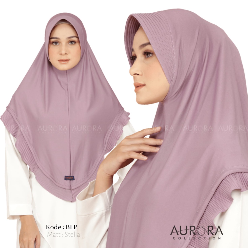 JILBAB BERGO LIST / KERUDUNG KOMBINASI PLISKET /  JERSEY STELLA (BLP)