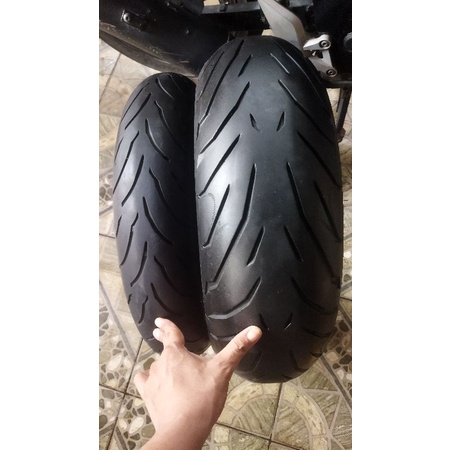 ban moge pirelli 190/55/17 dan continental 120/60/17 velg moge limbah moge