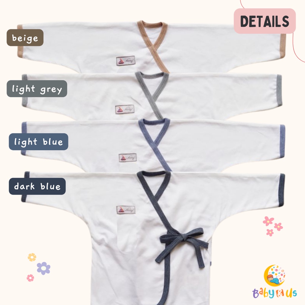 Kimono Panjang Set Nary Baby - Set Kimono Bayi Lengan Panjang Celana Panjang Bahan Kaos 0-3 3-6 bulan