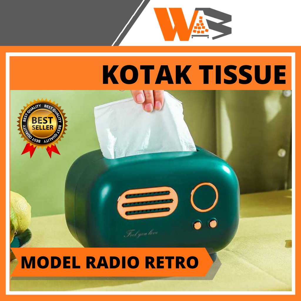 COD Kotak Tisu Model Retro Radio Tissue Box Tempat Wadah Tisu Minimalis Kotak Tisue Organizer