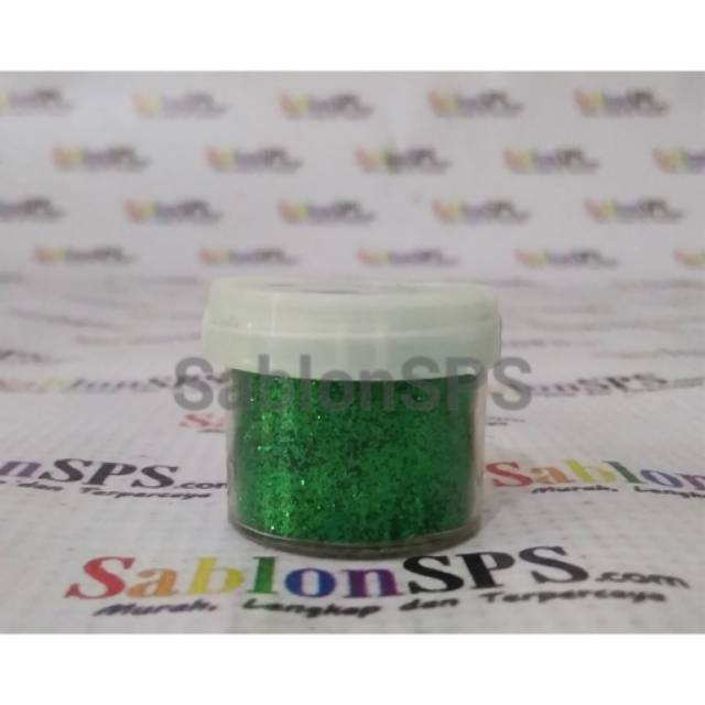 Bubuk Gliter Hijau / Green Glitter Powder 5gr Cup Kecil
