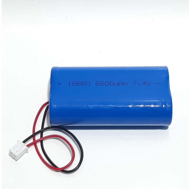 Batre/Baterai Charger 2x 18650 Li-ion 7.4Volt - 6800mAh Socket Putih