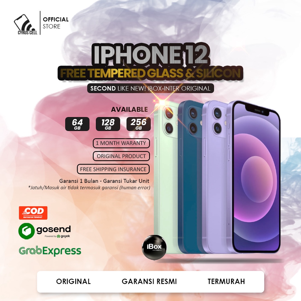 Jual IPHONE 12 64GB 128GB 256GB SECOND IBOX INTER 100% |FULLSET LIKE ...