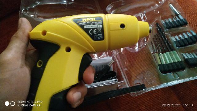 Fisch Mesin Bor Obeng Baterai Cordless Screwdriver