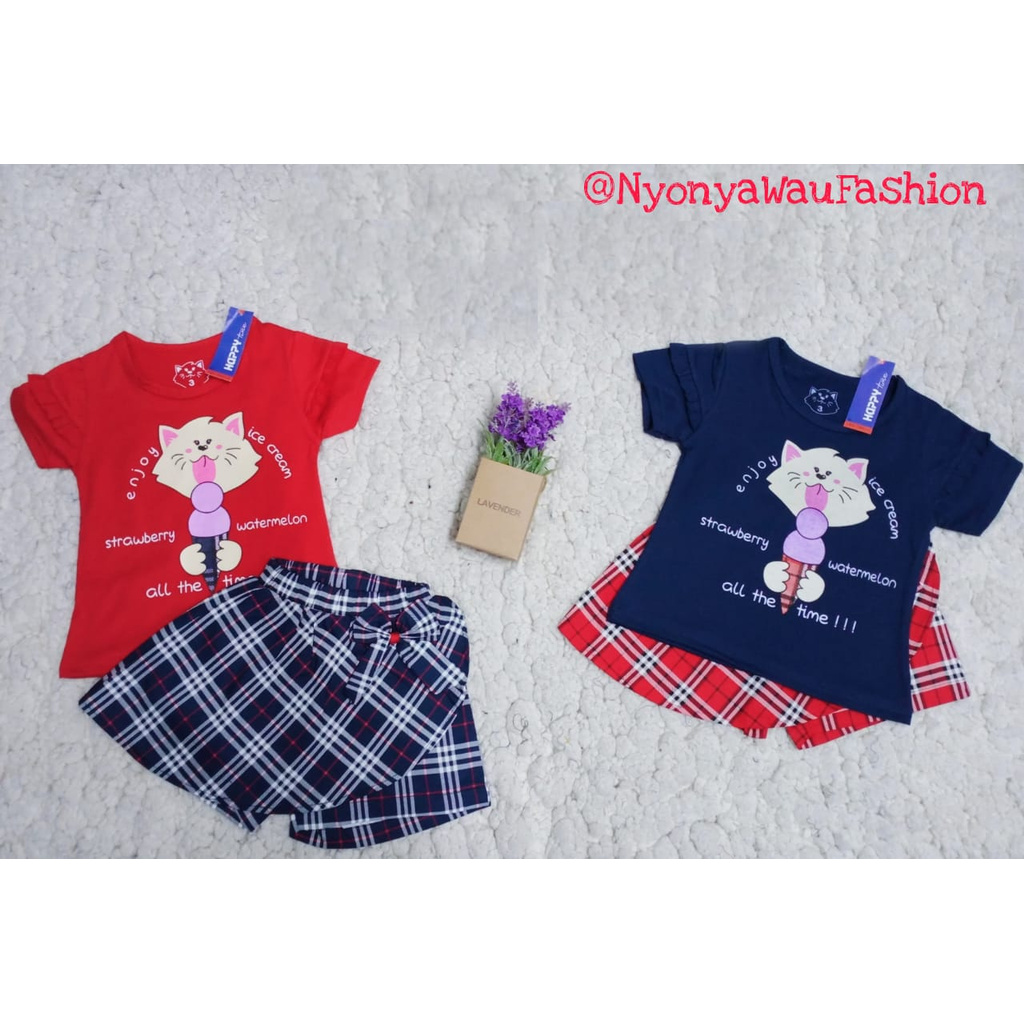 Stelan Celana Rok Anak Perempuan / Stelan Anak Lucu / Usia 8Bulan - 2 1/2Tahun