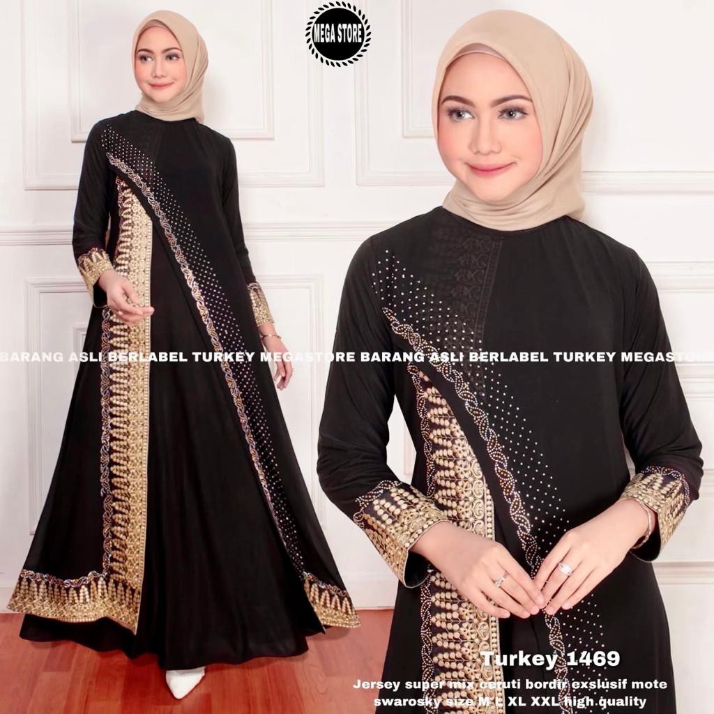 TURKEY ABAYA HITAM ORIGINAL MEGA STORE 1357 1445 1451 1452 1435 1437 1354 1358 1356 1351 1352 1353