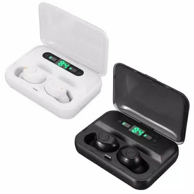 Headset Bluetooth LED Double Digital Display TWS F9 / IPX7 Waterproof True Wireless Airdots Versi 5