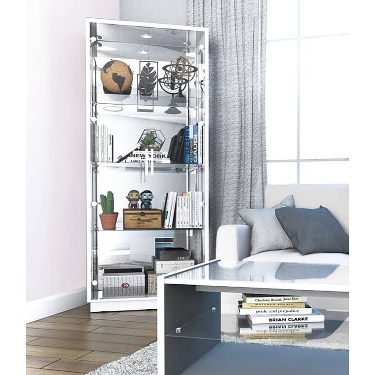 Lemari hias pajangan hiasan mainan putih Madrid BANDUNG