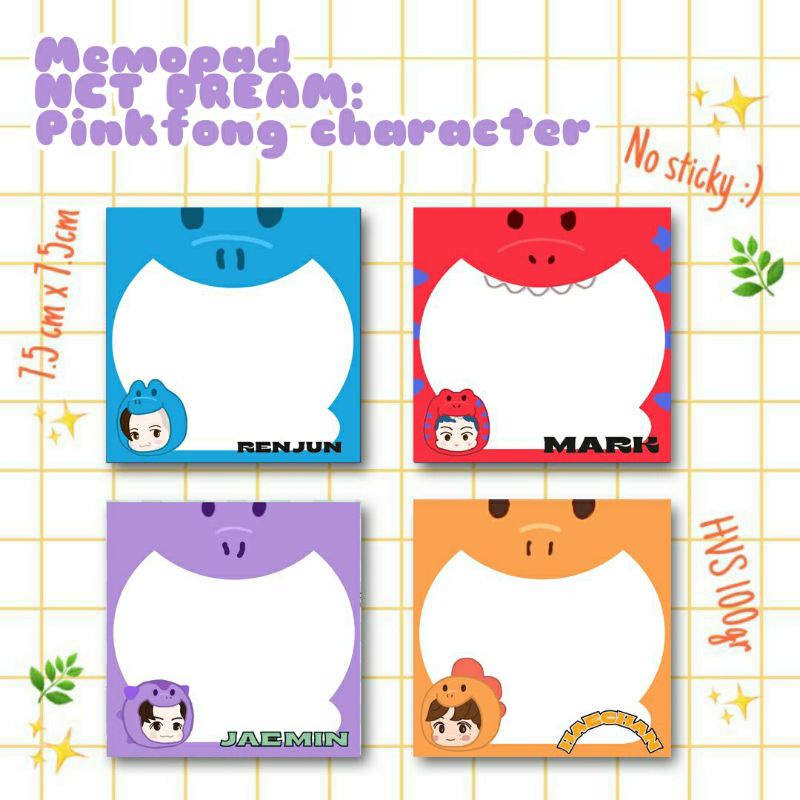 memopad nct dream pinkfong dino abc