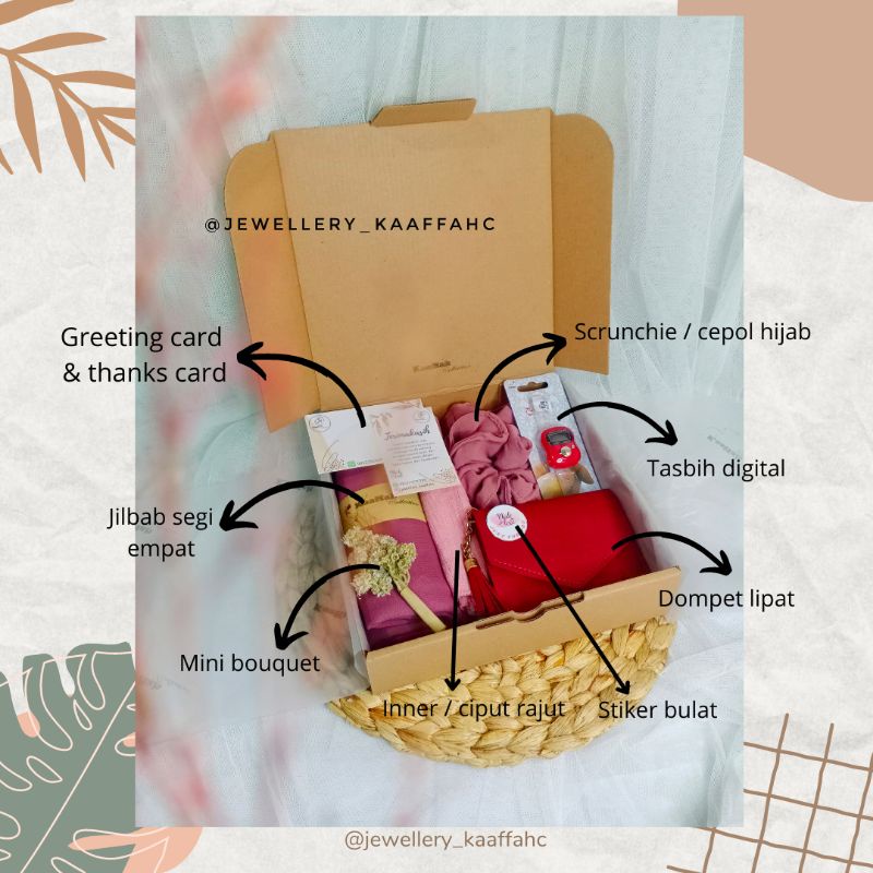 Hampers wanita/ hampers wisuda/ hampers jilbab/ hampers ulang tahun