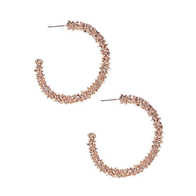 LRC Anting Tusuk Fashion Alloy Round Earrings F72360