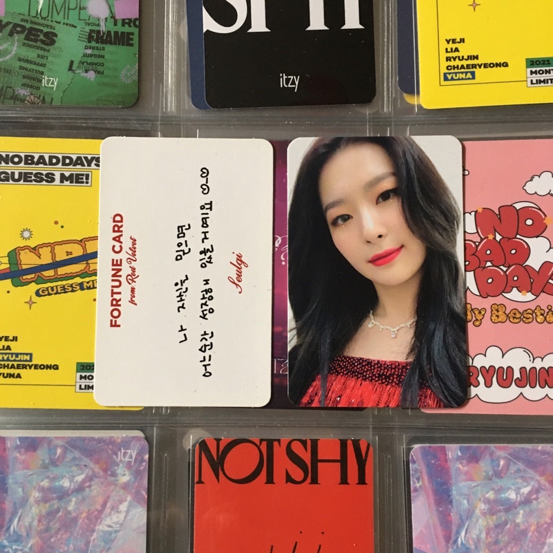 photocard seulgi + fortune card la rouge