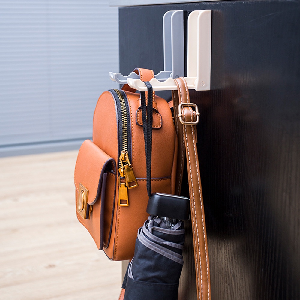 Kait Gantungan Lipat Multifungsi Dengan Perekat Untuk Kamar Mandi / Dapur