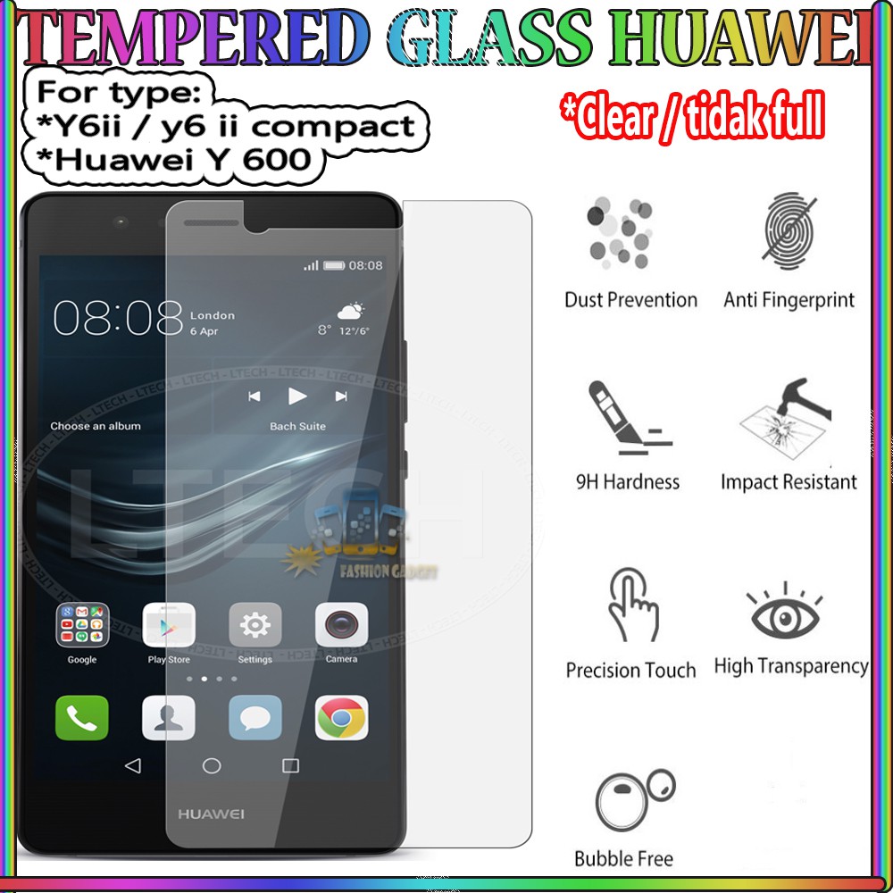 TEMPERED GLASS HUAWEI Y3 II Y3II Y3ii Y32 Y32ii 2016 Y3c Lite Huawei Y600 Y6  Y360 / Y3C / Y336 / Y3 BATIK HUAWEI  Y5/Y541/Y5C Y330 Y5II /Y52/Y5ii HUAWEI HONOR 4X 4C ANTI GORES KACA TEMPER GLASS - CLEAR