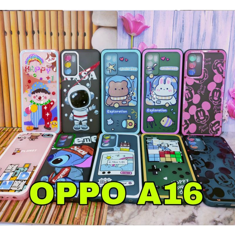 CASING SOFTCASE WARNA KARAKTER/MOTIF  UNTUK OPPO  A16