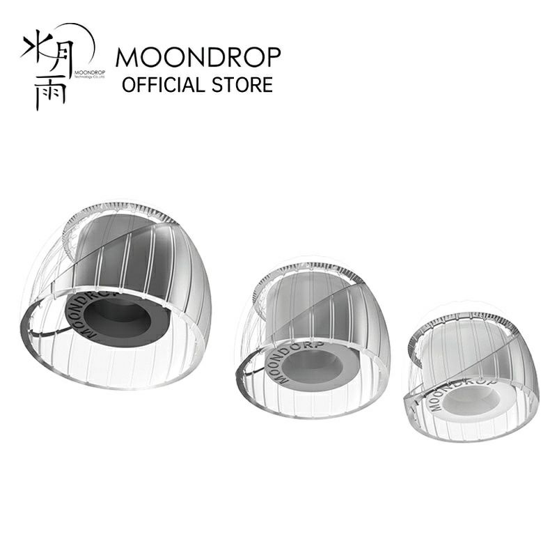 MoonDrop Spring Tips Acoustic waveguide + Double Support Structure Silicone Earphone Ear-Tips MoonDr