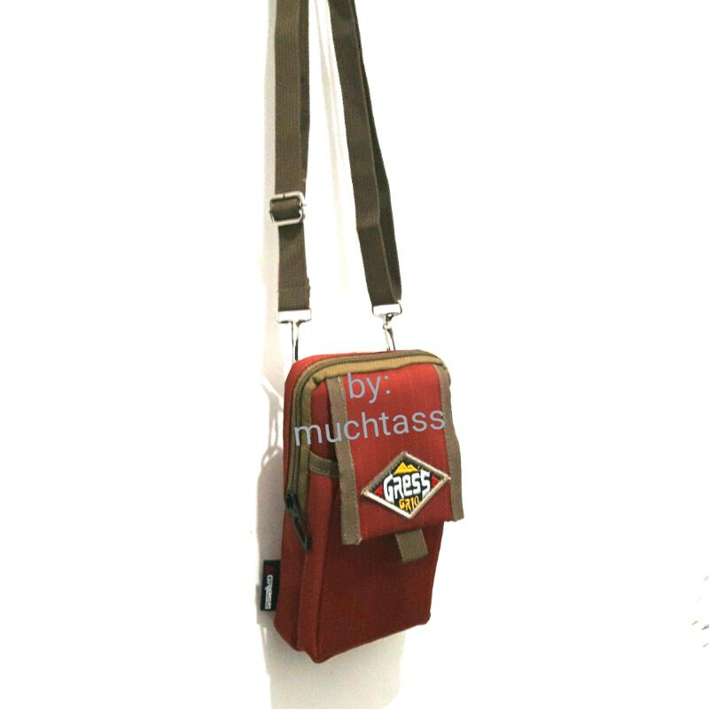 Tas Selempang Multifungsi Tas hp 7 in Leather Case Slingbag