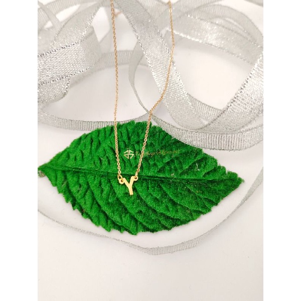 Kalung Inisial huruf Y titanium Anti luntur