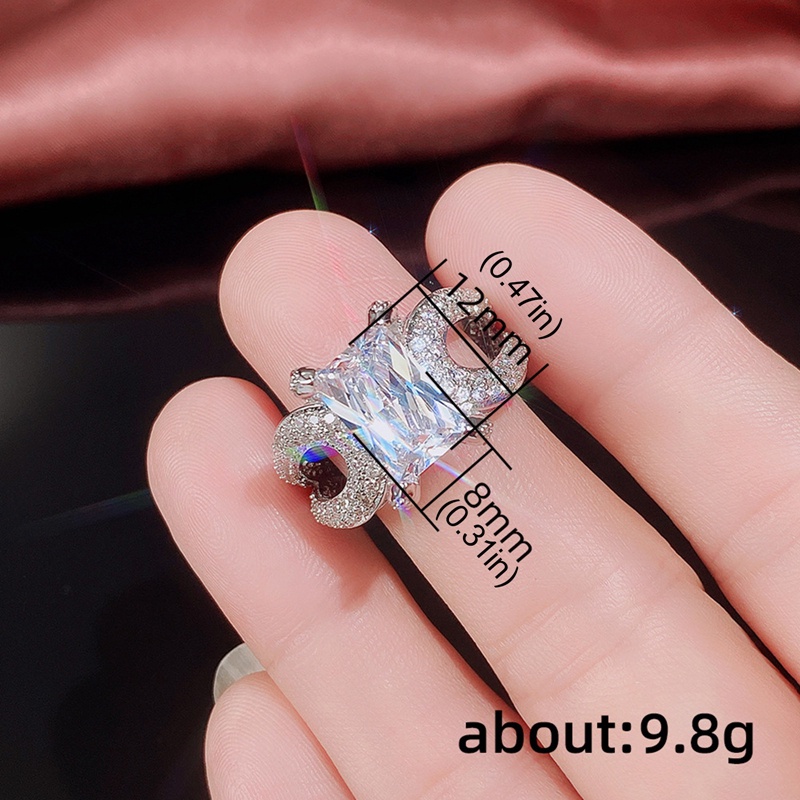 Cincin Kristal Cubic Zirconia Untuk Wanita