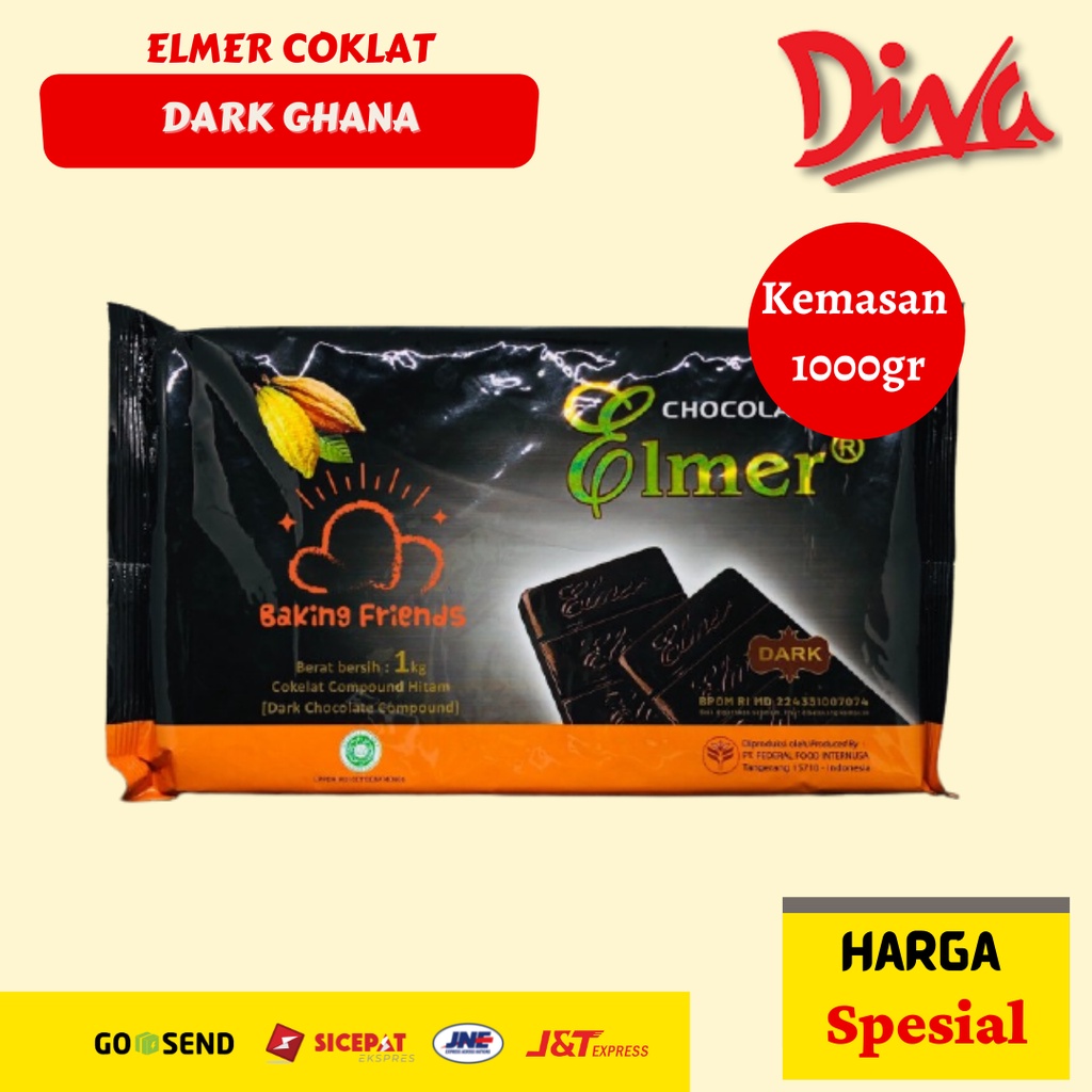 

[1kg] Elmer Compound Dark Ghana - Coklat Batang Dark ghana