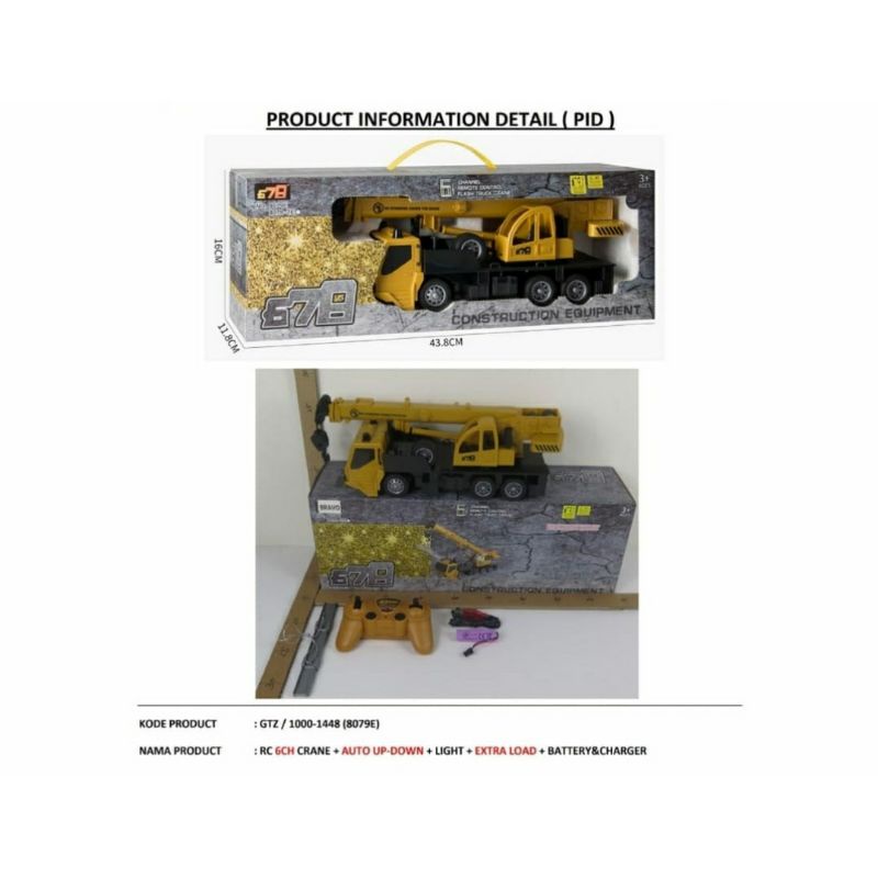 Mainan Remote Control Construction Crane