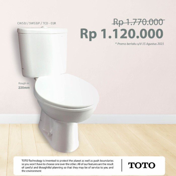 Coarcella Toto Cw53+ Tutup Closet Tcd01R