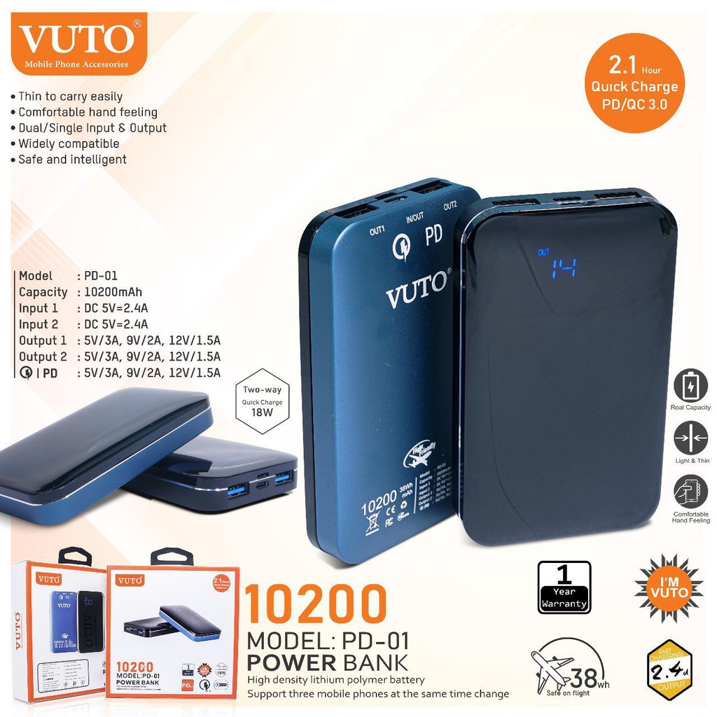 Power Bank Vuto PD - 01