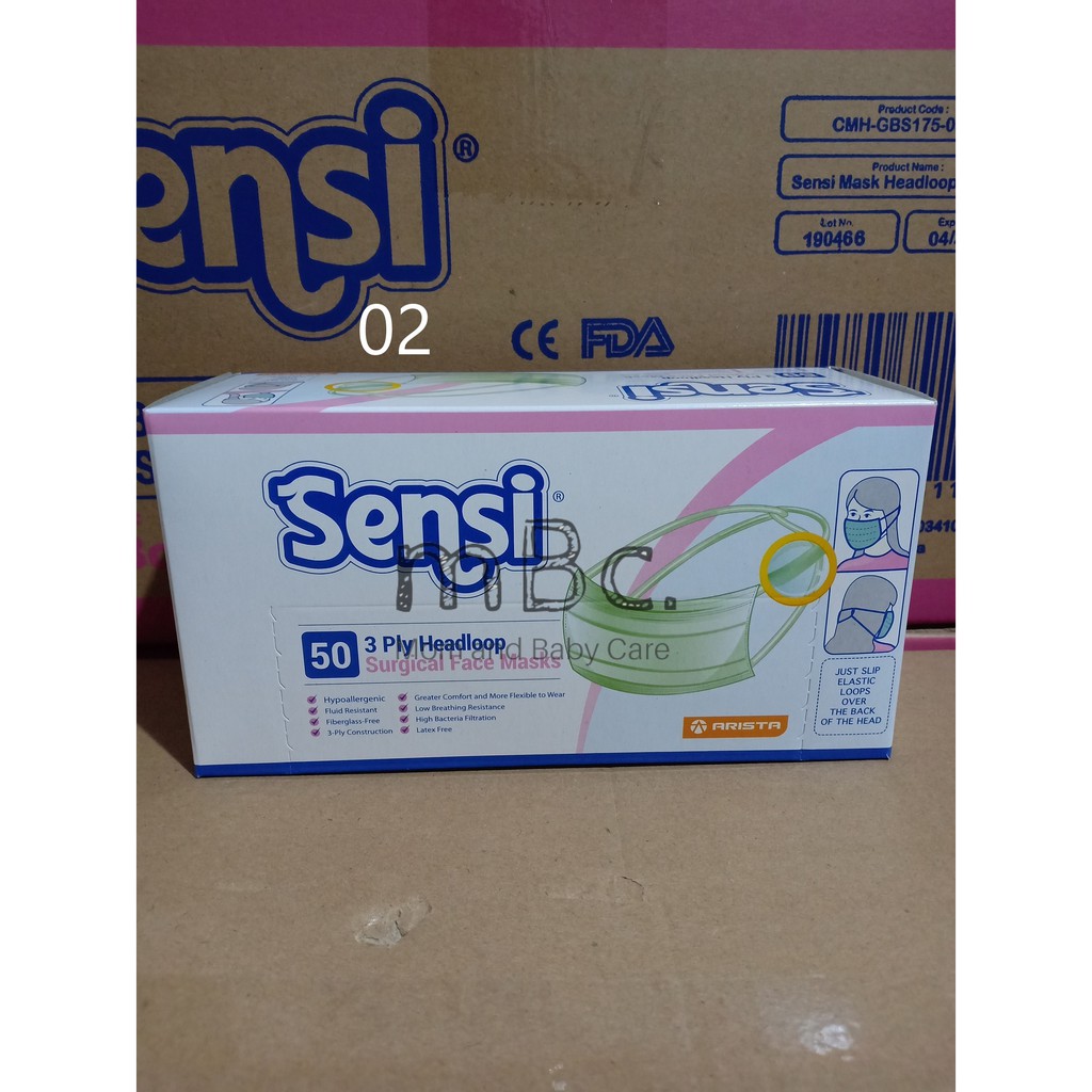 Masker Sensi HEADLOOP HIJAB isi 50pcs