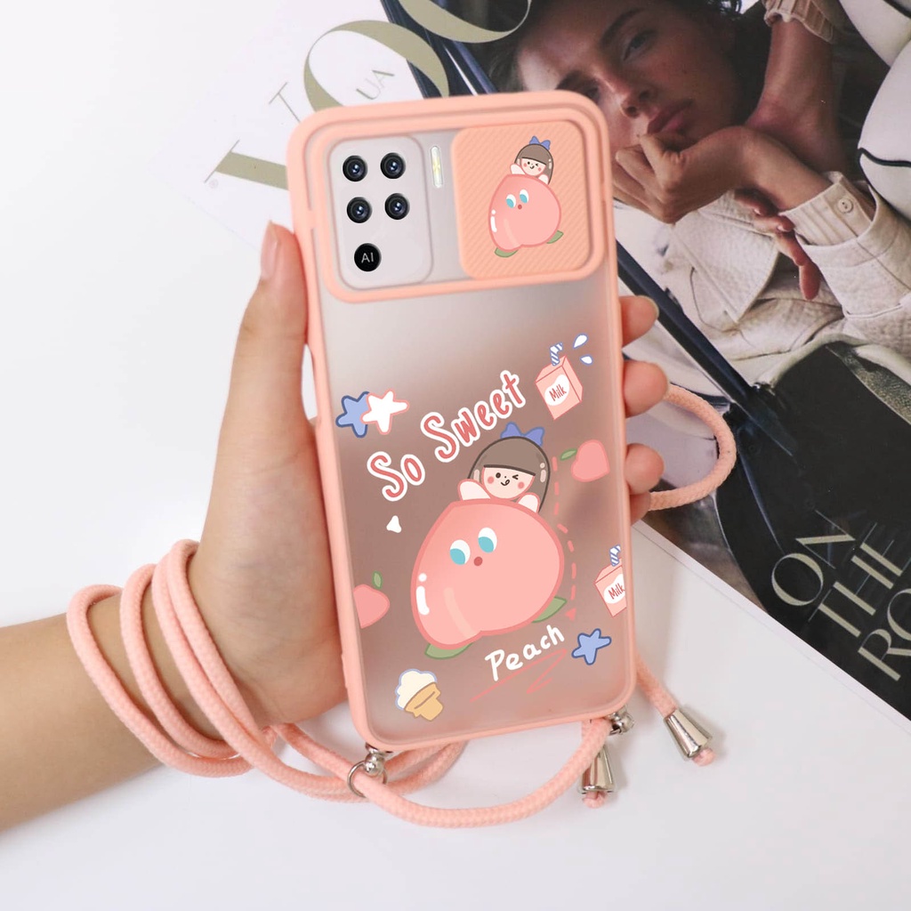 [KG01] Case Oppo Reno 5F - Softcase Slide Tali Sling - Case Hp Camera Geser Case Oppo Reno 5F - KG01