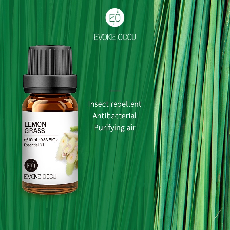 Evoke Occu - Lemongrass 10ml Essential Oil Minyak Aroma Terapi Diffuser Humidifier Natural Relax Fresh Candle Soap Bath Aromatherapy