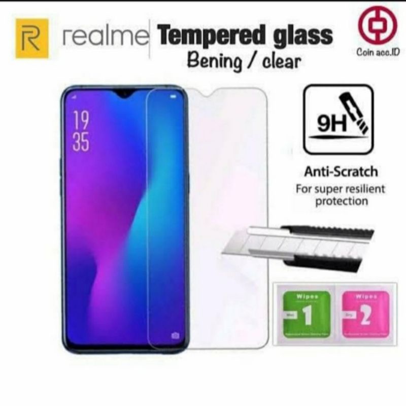 Realme C20 C21 C25 tempered glass anti gores kaca bening