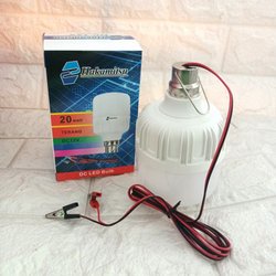 Lampu LED DC Lamp 5w 10w 15w 20w 30w Lampu Bohlam Jepit Aki Bulb 5 w 10 w 15 w 20 w 30 w watt