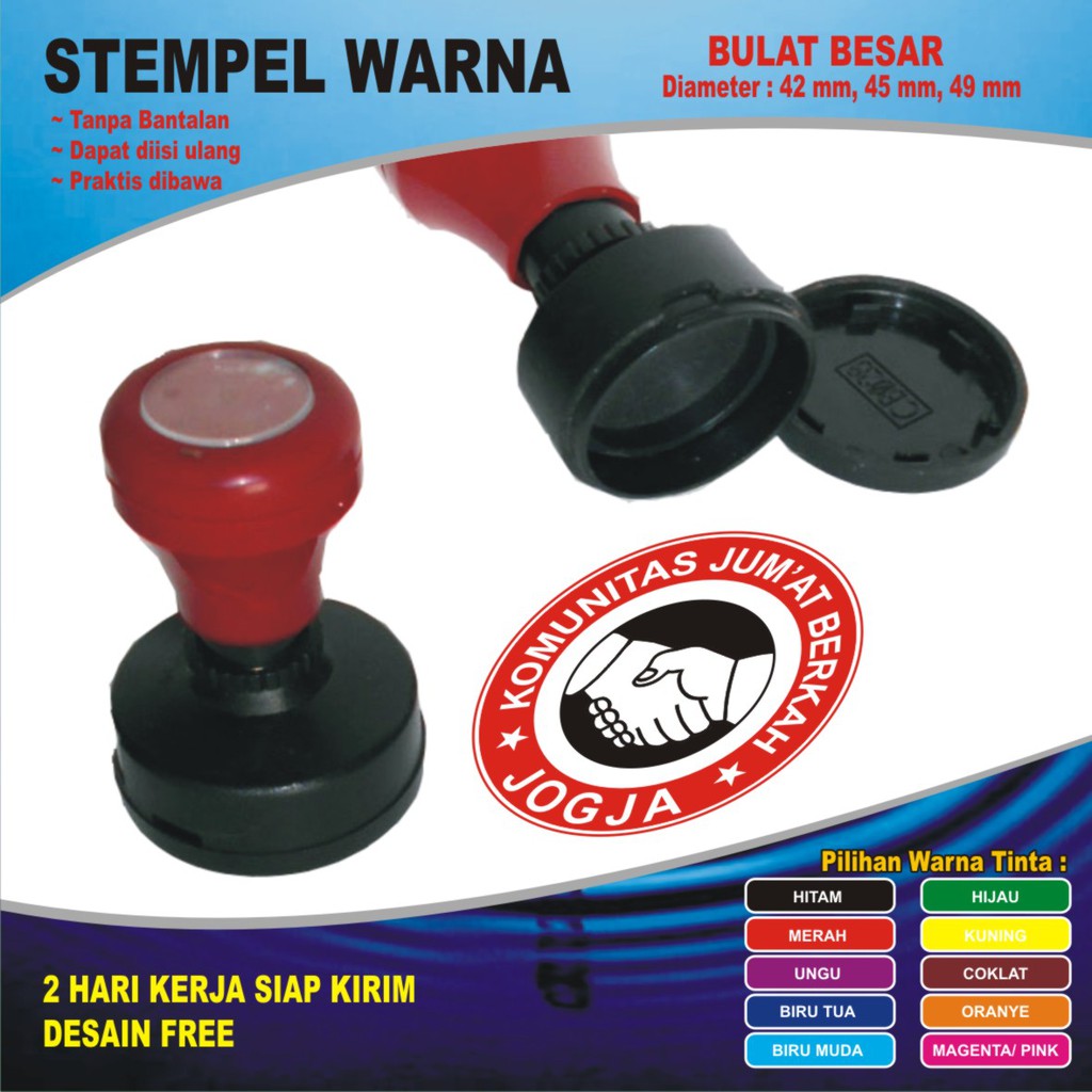 

Stempel WARNA / FLASH BULAT BESAR