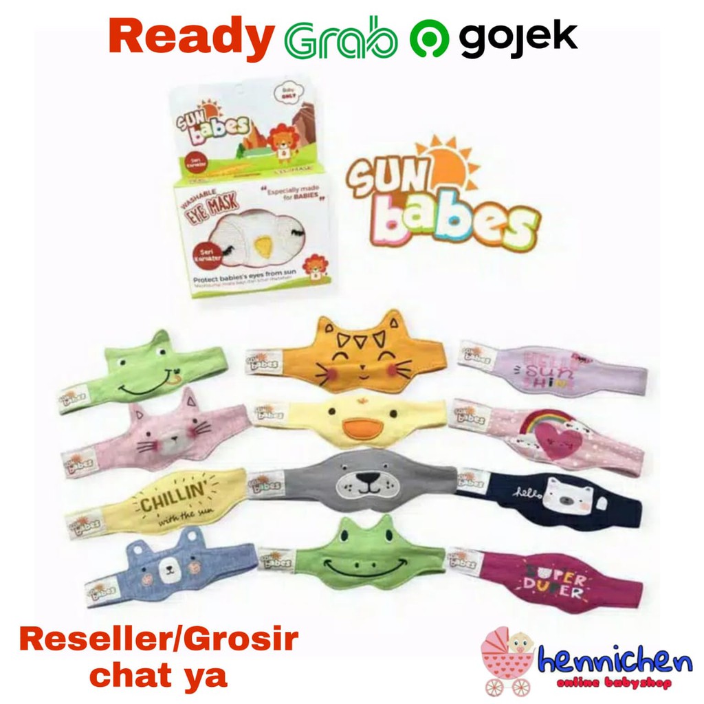 LIMITED PENUTUP MATA KACAMATA Jemur Bayi Baby Eye Mask Protector Sun Babes Sunbabes /Penutup Mata Eye Mask