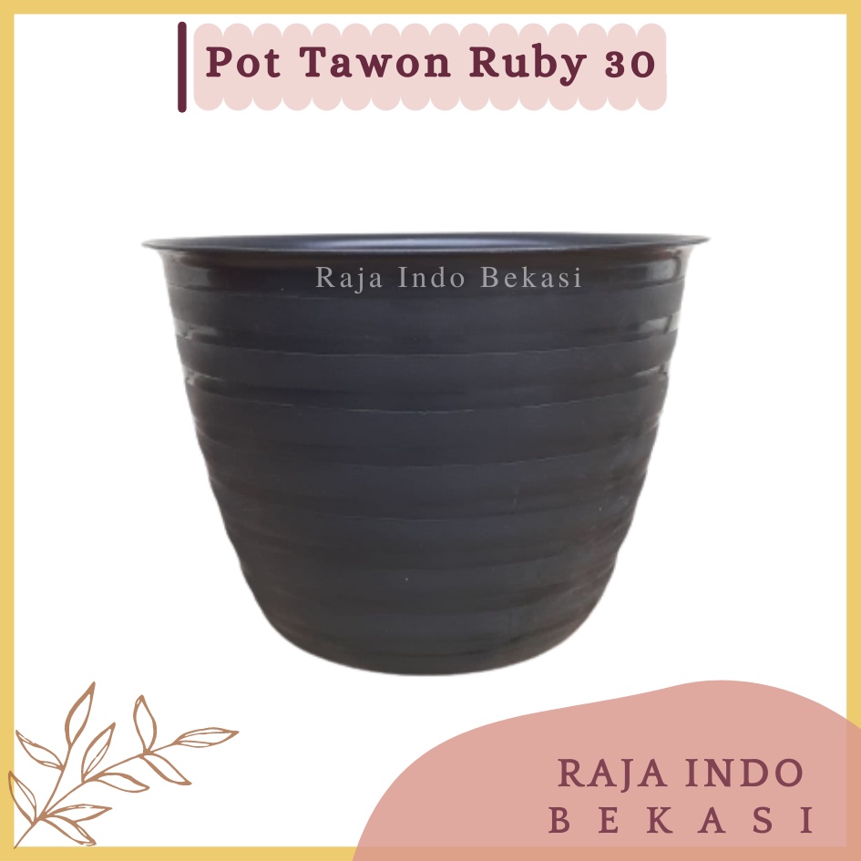 RAJAINDOBEKASI Pot Jm Ruby TAWON 30 Putih Merah Bata Coklat Hitam Hijau 30 CM Motif MADU Pot Bunga Murah Plastik Mirip Tawon Pirus Putih 30 32