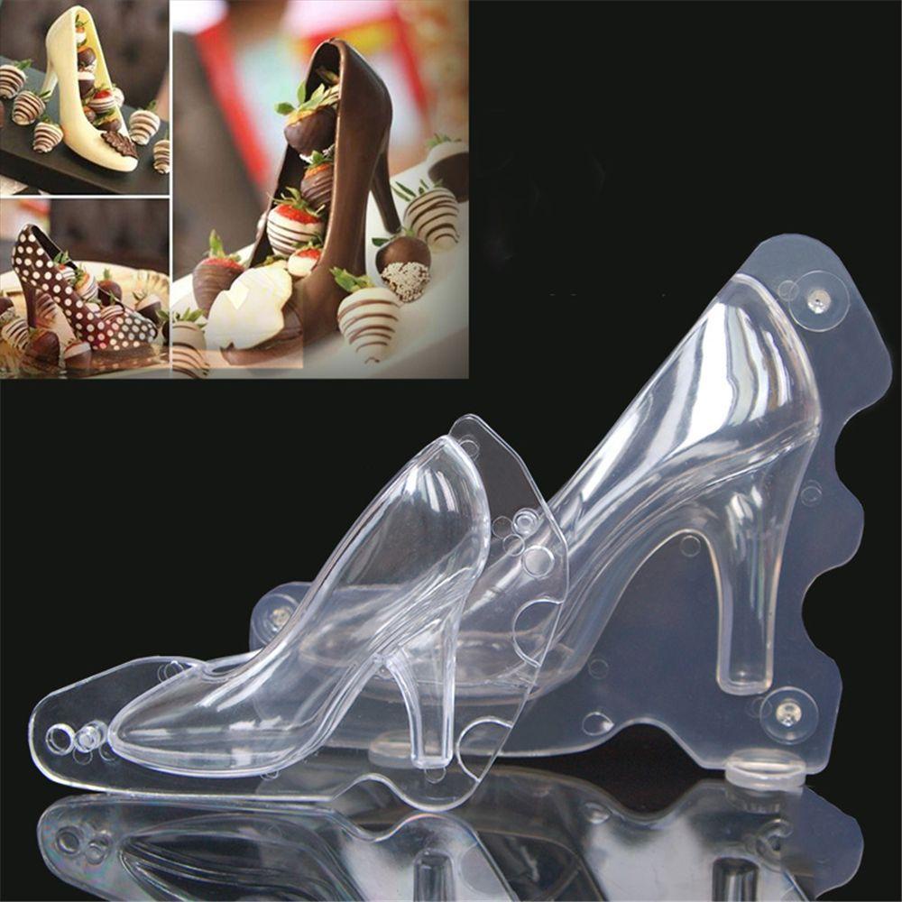 Solighter 3D Cetakan Coklat Alat Dekorasi Fondant Cake Suger Craft Crystal Shoes