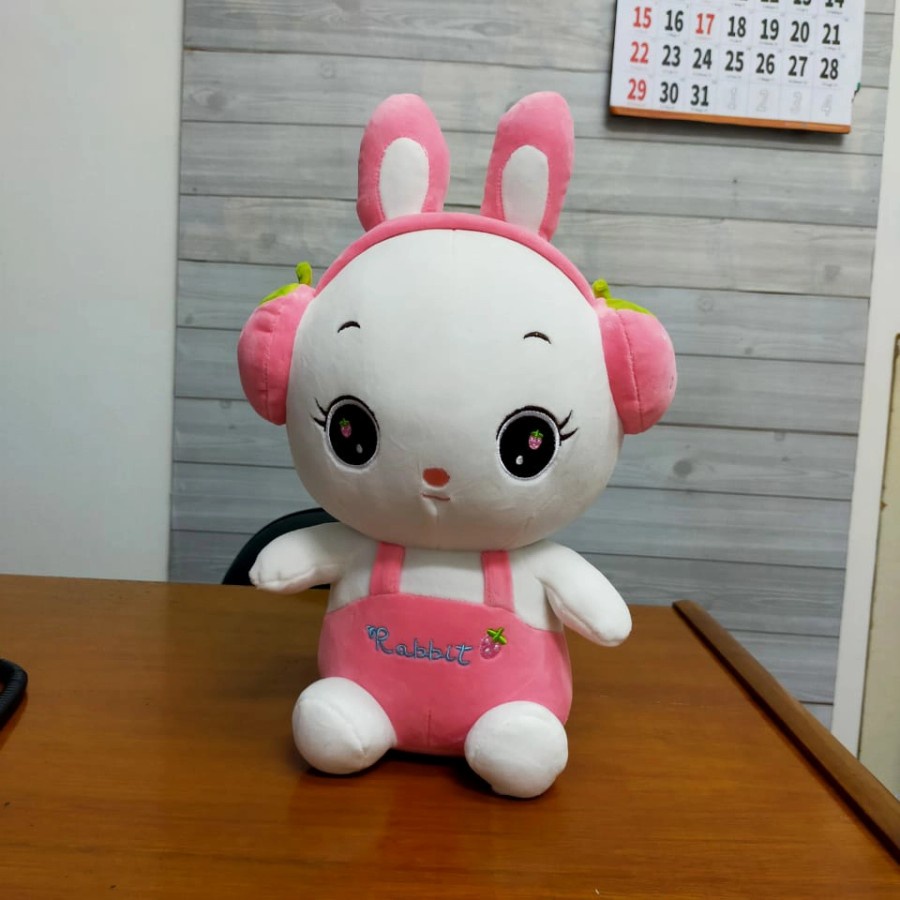 Boneka kelinci rabit impor earphone 20Cm 30cm kado ultah animal kado ultah